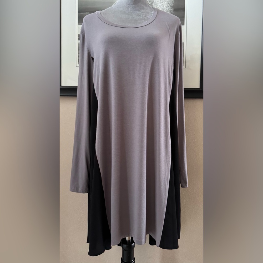 Comfy USA Size 1X Gray & Black Tunic / Dress